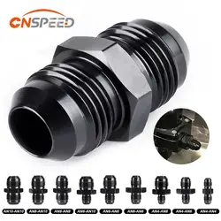 An4 an6 an8 an10 masculino de alumínio flare união nitroso óleo combustível mangueira fim adaptador encaixe em linha reta um macho a um acoplador masculino