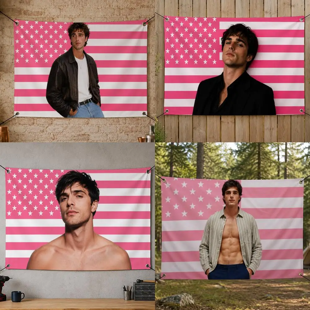 Celebrity Beloved Talent Classic Popular J-Jacob Elordi Flags Flag Banner for Bedroom Dorm Party Home Living Room Game Room Gift