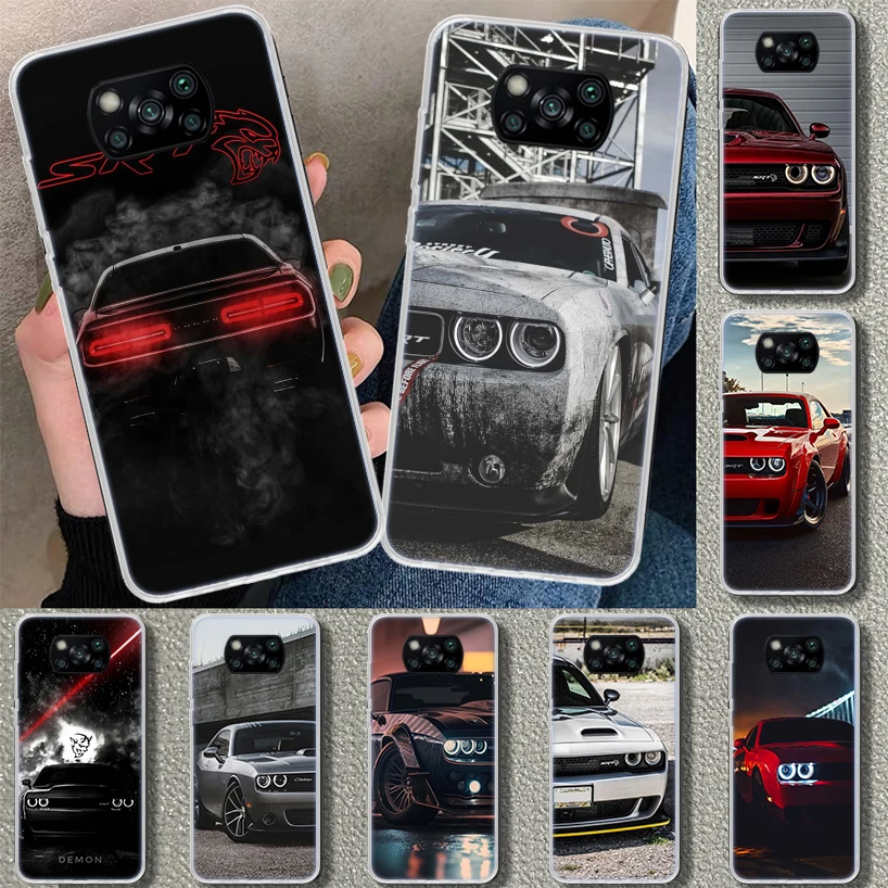 Challenger S-SRT Phone Case Cover for Xiaomi Poco X6 X5 X4 X3 Nfc F6 Pro F5 F4 Gt F3 F2 F1 M5S M5 M4 M3 M2 Art Coque X5 X4 X3 Nf