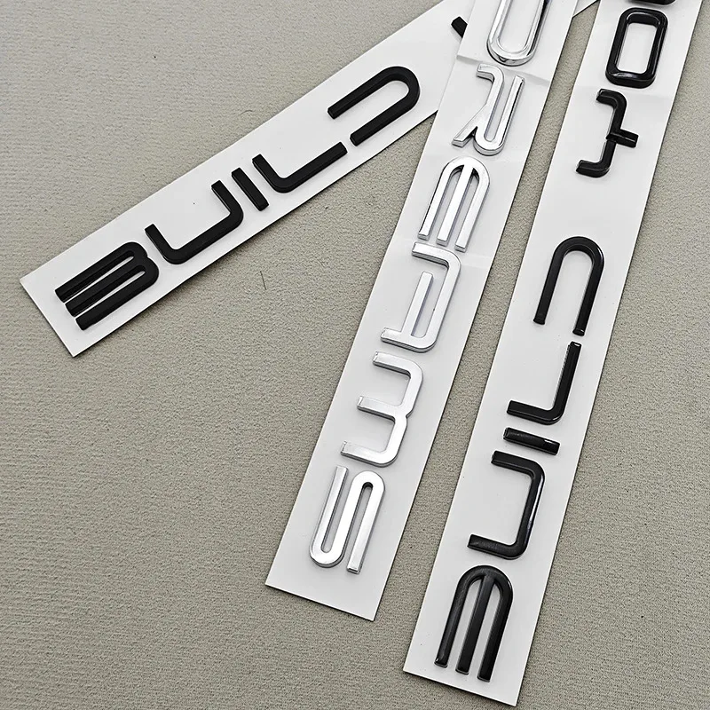 3D ABS Car Sticker Logo Build Your Dreams Rear Trunk Badge Emblem Decals For BYD Dolphin Seal Han Tang EV Song Yuan Atto3 Qin