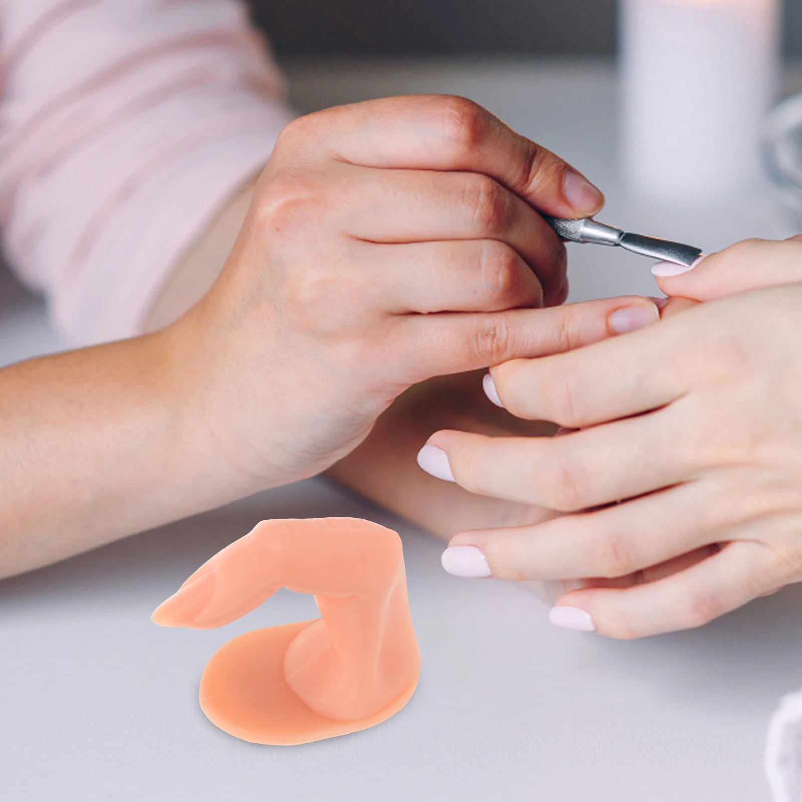 

20Pcs Manicures Training Finger Mold High Simulation Portable Practice Fingers For Beginners And Salon Artists