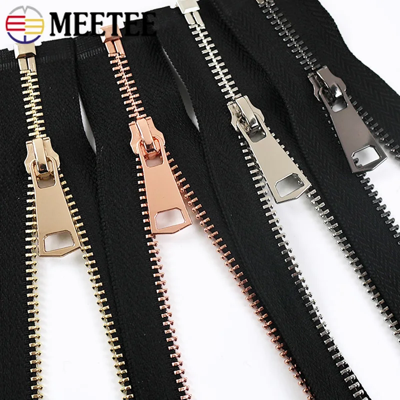 

2/5Pcs Metal Zippers 15-25cm Close-End 30-80cm Open-End Zip for Sewing Garment Separable Zips Bag Closure Zippers Repair Kits