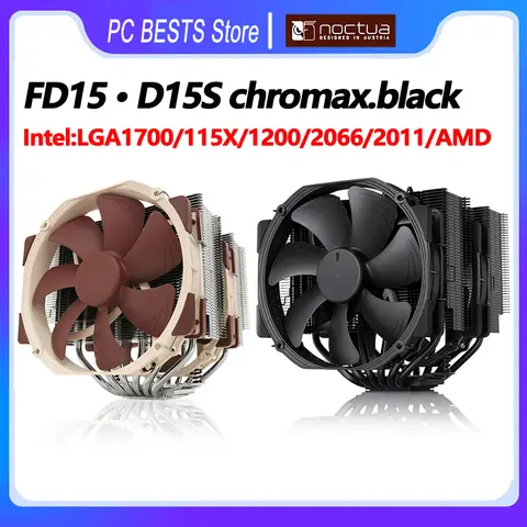 Noctua NH-D15 D15S chromax.black 6 Heatpipe Dual Tower Design CPU Cooler 14CM PWM Cooler Fan LGA1700 2066 2011 115X 1200 AMD AM5