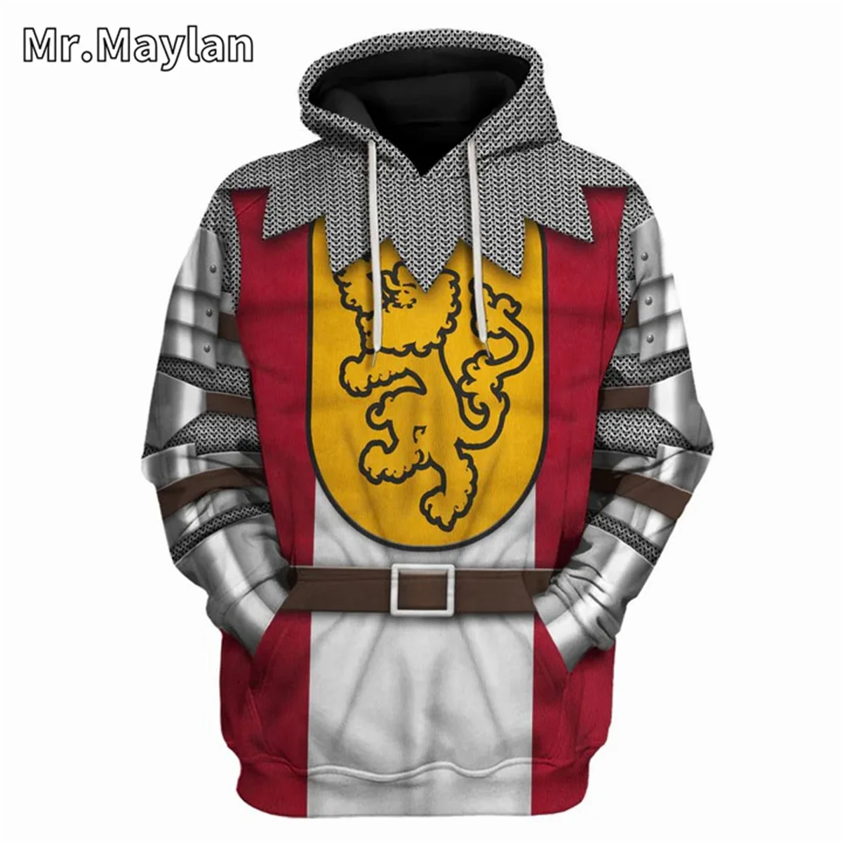 Medieval Knights Armor Cosplay Costume 3D Print Unisex Hoodie Men Sweatshirt Streetwear Zip Pullover Casual Jacket Tracksuits-28