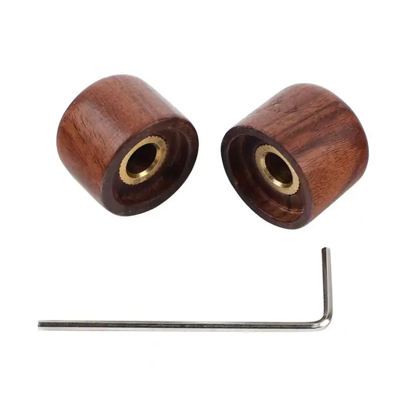 High End Electric Wood Guitar Volume and Tone Knob Rosewood Ebony With Point Knob Potentiometer Cap
