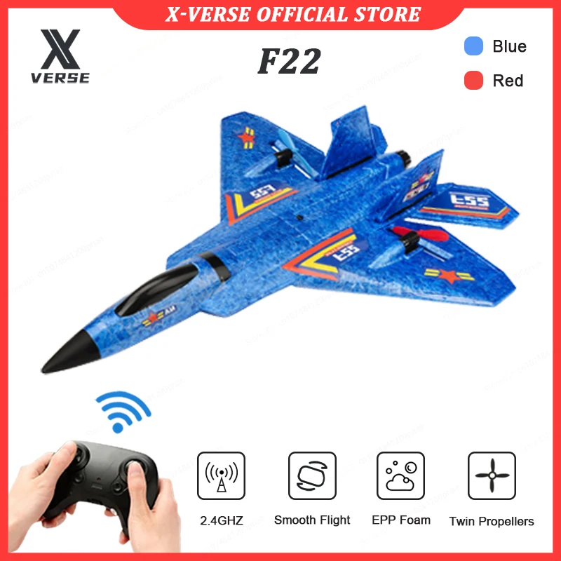 RC Plane F22 Camouflage Gray Glider 2.4G Remote Radio Control Airplanes SU-35 EPP Foam Aircraft SU-57 Toys for Children