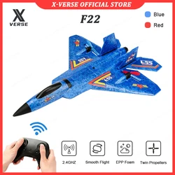 RC Plane F22 Camouflage Gray Glider 2.4G Remote Radio Control Airplanes SU-35 EPP Foam Aircraft SU-57 Toys for Children