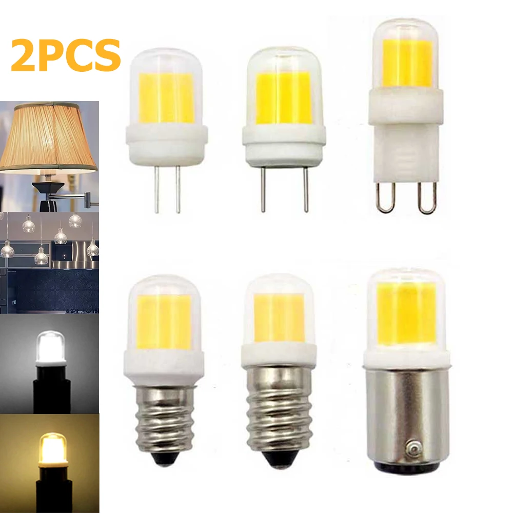 

2pcs 5W COB LED Light Bulb G4 G8 G9 E11 E12 E14 BA15D BA15S Glass + Ceramic Bulbs 3000K-6000K 110V 220V for Home Chandelier