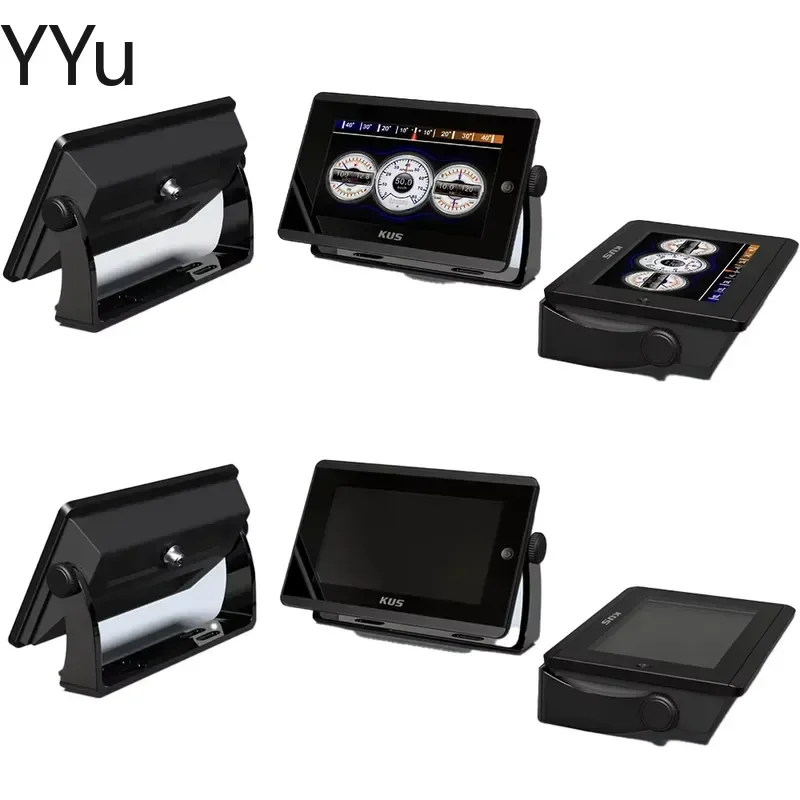 for KUS Universal 7 Inch Dual Engine Data Monitor Gauge Panel J1939 NMEA 2000 Network Compatible Marine Boat Ship Display
