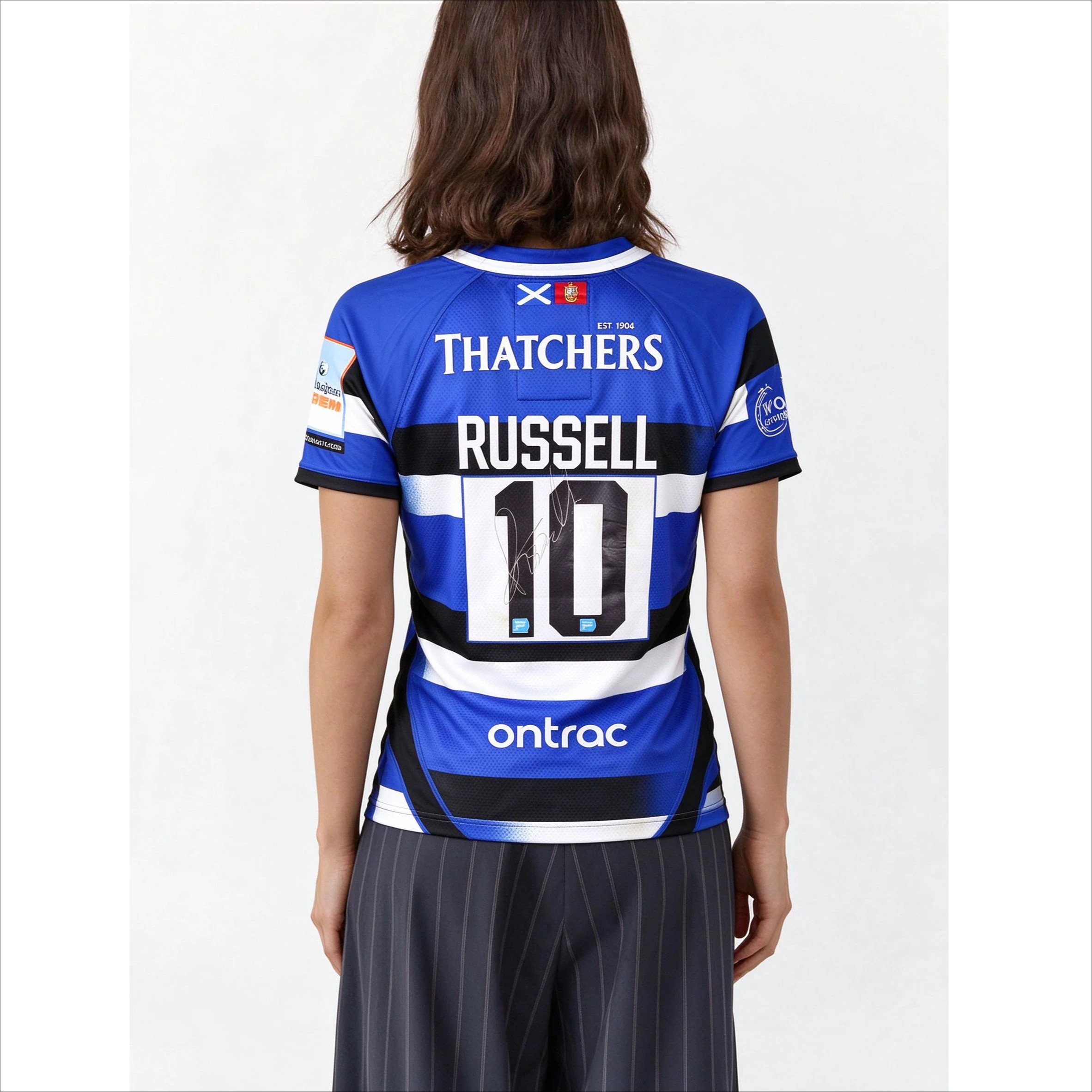 Finn Russell #10 Bath Rugby Jersey, Casual Sports Fan T-shirt Summer Quick-drying Tops