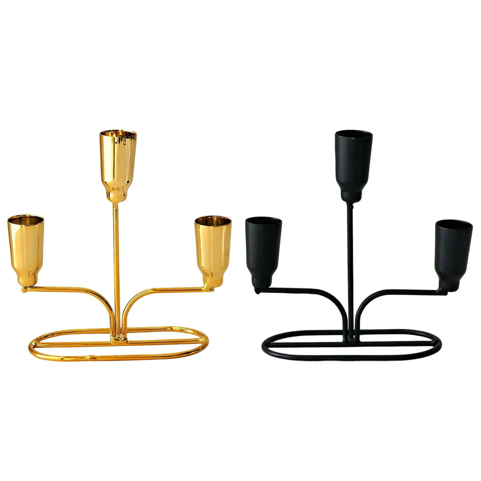 Metal Candle Holder Candelabra Nordic Ornament Candle Holder for Banquet Wedding Tabletop Home Decor Housewarming Gift