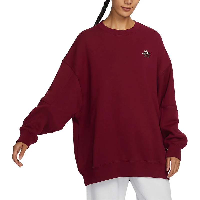 نايك حقيقية المرأة الجديدة الرجعية عارضة جولة الرقبة فضفاضة البلوز البلوز FV8444-677