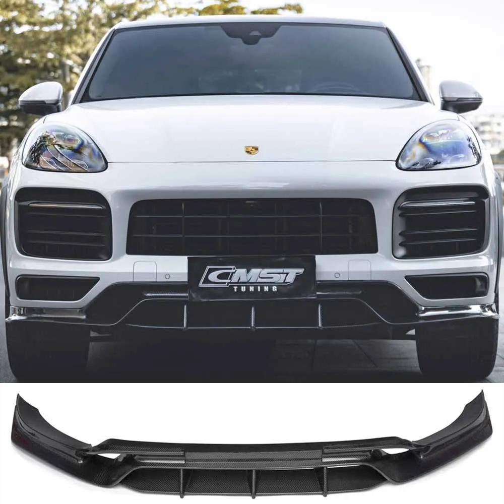 

For Porsche Cayenne COUPE Carbon Fiber Front And Rear Lip Chin, Rear Diffuser, Rear Spoiler, Wide Body Wheel Arch Splitter