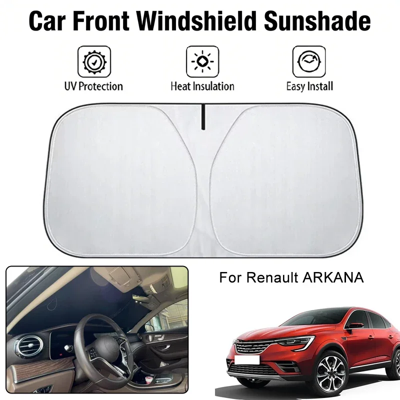 

Foldable Car Windshield Sun Shade UV Block Heat Insulation For Renault ARKANA Interior Protection Accessories