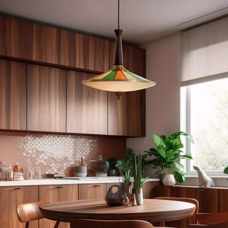 Designer Colored Stripes Creative Pendant Lights Vintage Atmosphere Lamps Fixtures Living Room Bedroom Restaurant Cafe Luminaire