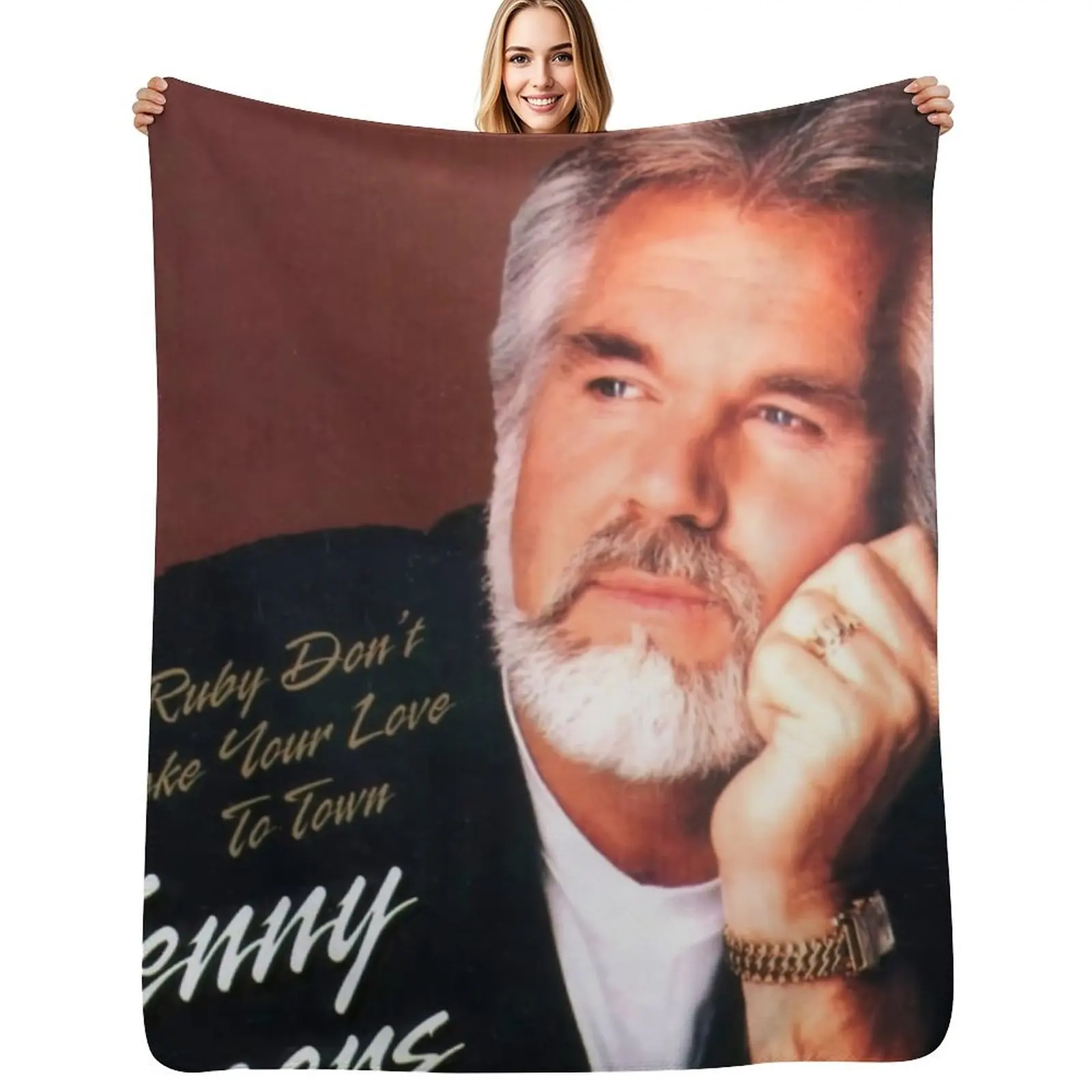 

kenny rogers Throw Blanket Multi Use Warm Blanket for Living Room Bedroom