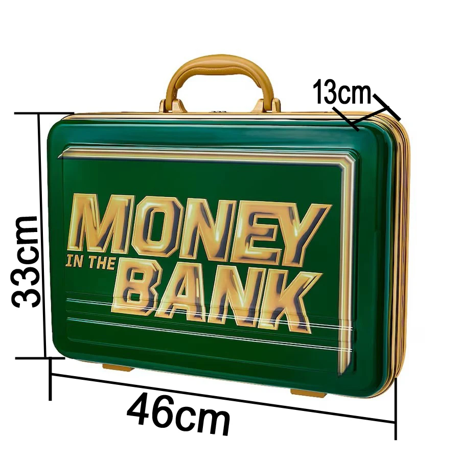 

MONEY IN THE BANK suitcase Seth Rollins REPLICA COMMEMORATIVE BRIEFCASE GREEN NEW Green suitcase