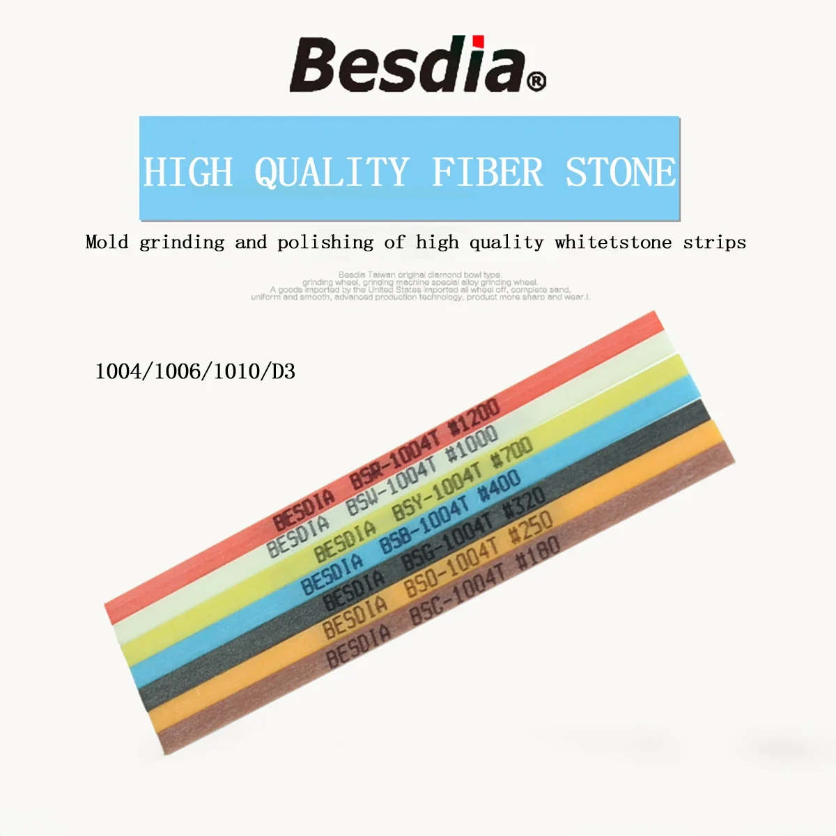 High Quality Taiwan POLEM Besdia Ceramic Fiber Stone 1004/1006/1010/D3mm Wholesale for Grinding Polishing of Metal Workpiece