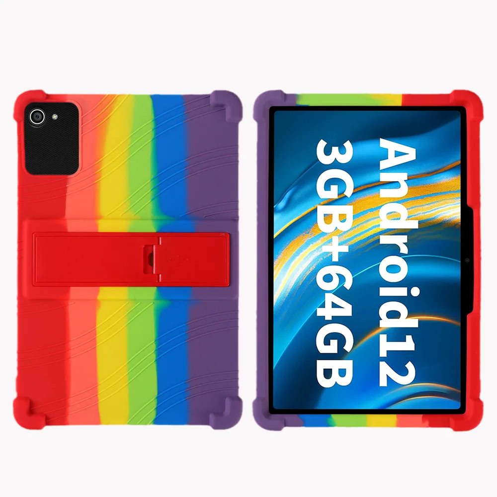 For HiGrace C10 Tablet 10inch Android 14 Case with 4 Shockproof  Airbags Cover Soft Silicon Stand Protective Shell