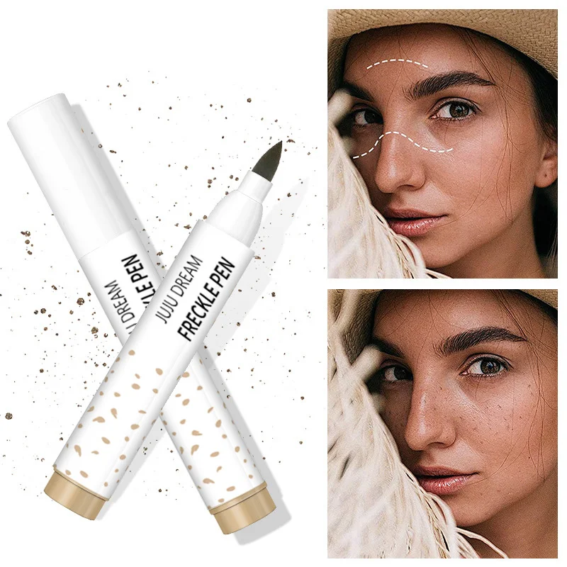 そばかすペンナチュラルフェイクスポットシミュレーション、防水耐久性、簡単に着色できるアイライナードットペンメイクアップツール