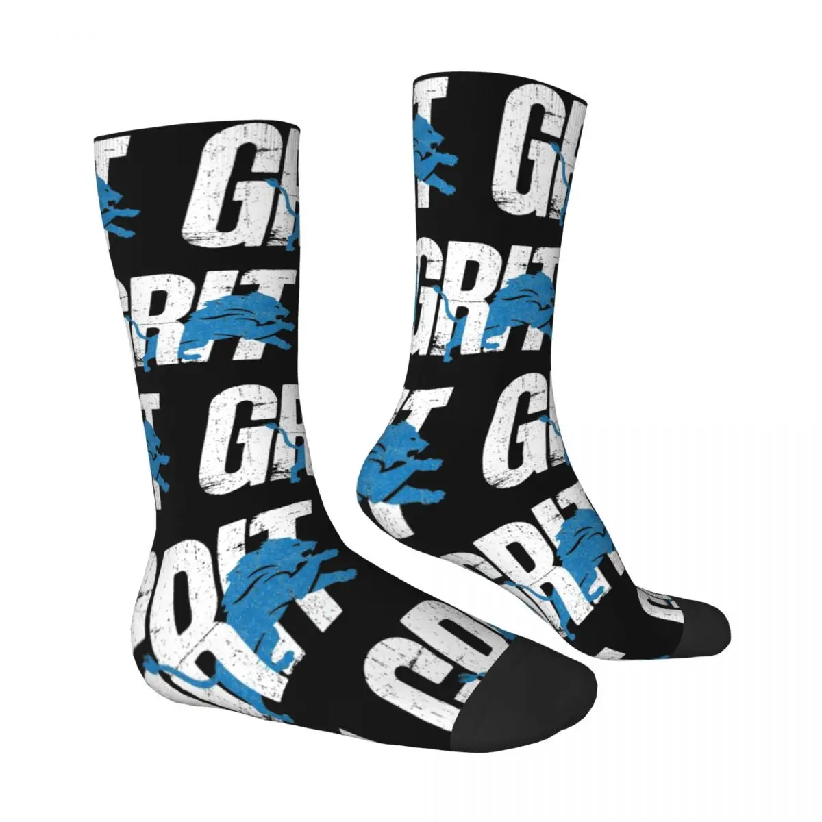 Detroit Grit Stockings Lions Graphic Funny Socks Spring Non Slip Socks Couple Cycling Warm Soft Socks