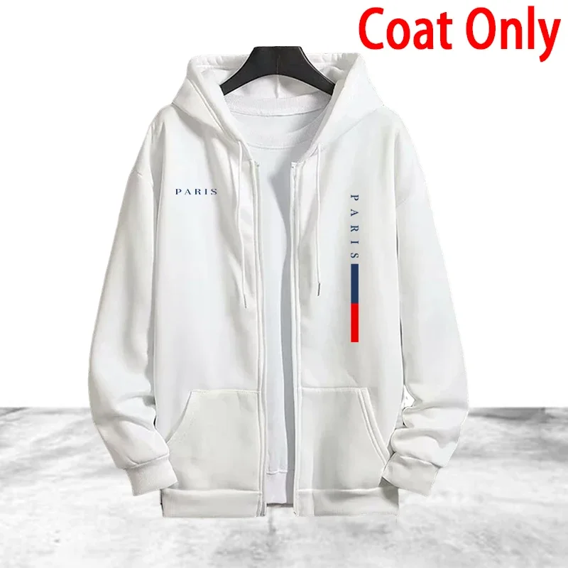 Men's Coat Tracksuit 2 Pcs Set Casual Zip Hooded Sweatshirt Street Sports Jogging Clothing AutumnWinter Single Jacket Tops Pants view 4