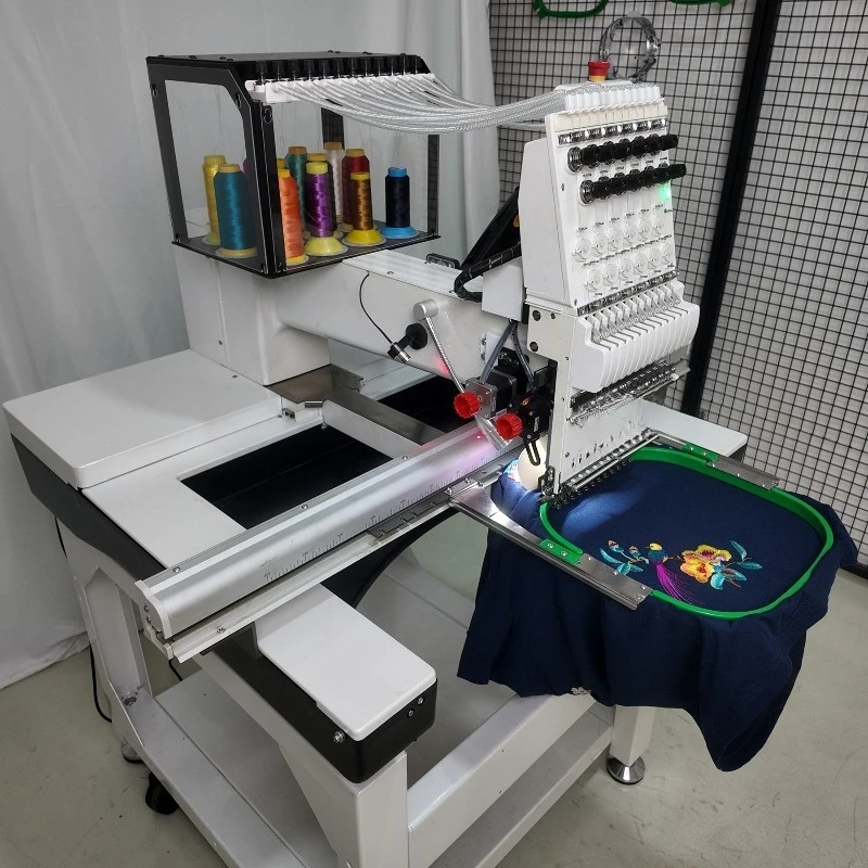 Customized Latest Dahao Tubular 500*800 T-shirt Embroidery Machine 1 Head For Sweaters Patches Logos