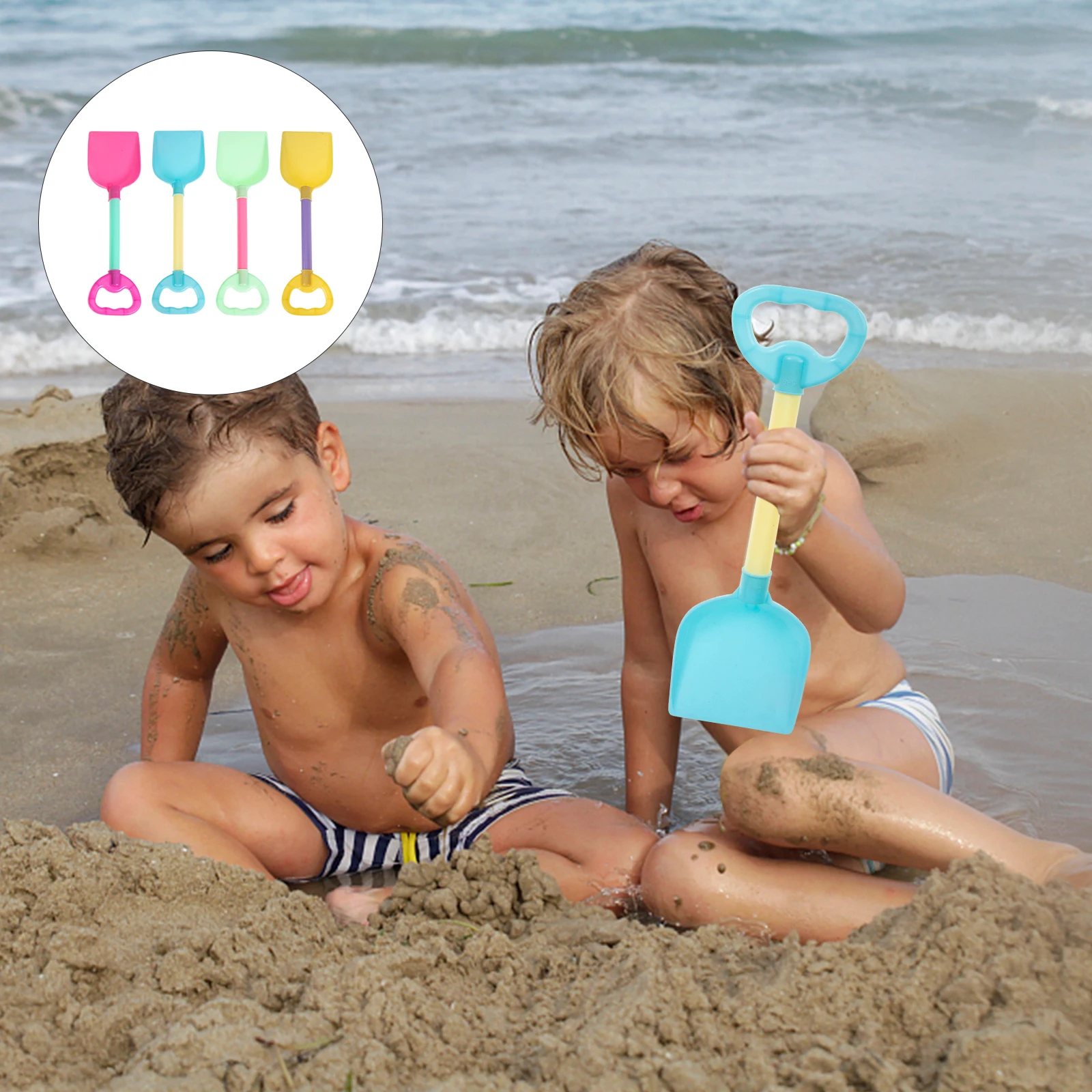 

8pcs Kids Sand Shovel Set Colorful Beach Lightweight Creative Play For Children Party Gift Pool Playground
