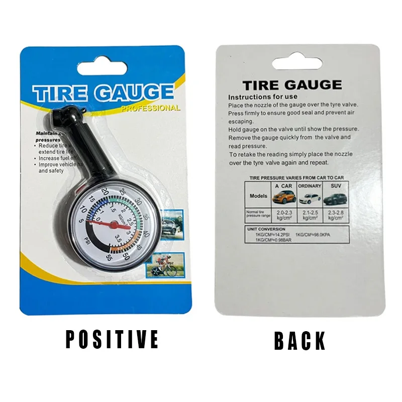 Car Tire Pressure Gauge Tyre Deflation Pointer Auto Tire Inflation Pressure Gauge Measurement High Precision Meter Detector