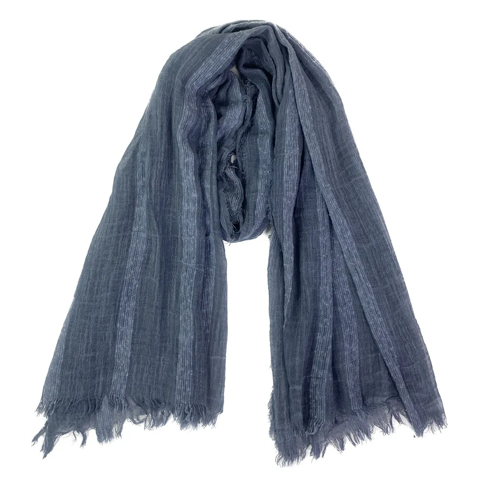 

Cotton Linen Men's Striped Scarf Neckerchief Striped Winter Men's Scarves Soft Warm Short Tassel Scarves Autumn Winter Warm