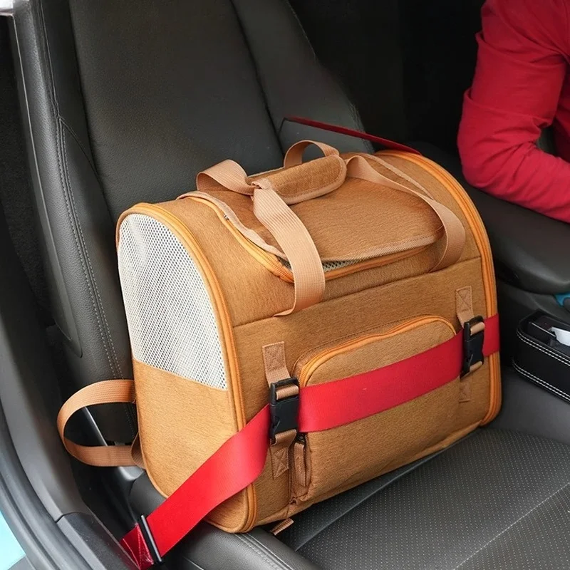 

Expandable Breathable Cat Backpack Carrier Large Space Mesh Window Pet Travel Bag For Cats Small Dogs Car Trips