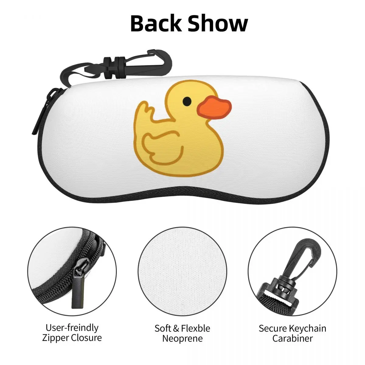 かわいいラバーダックシェルメガネケースプロテクターサングラスボックス女性男性ソフト眼鏡バッグポーチ