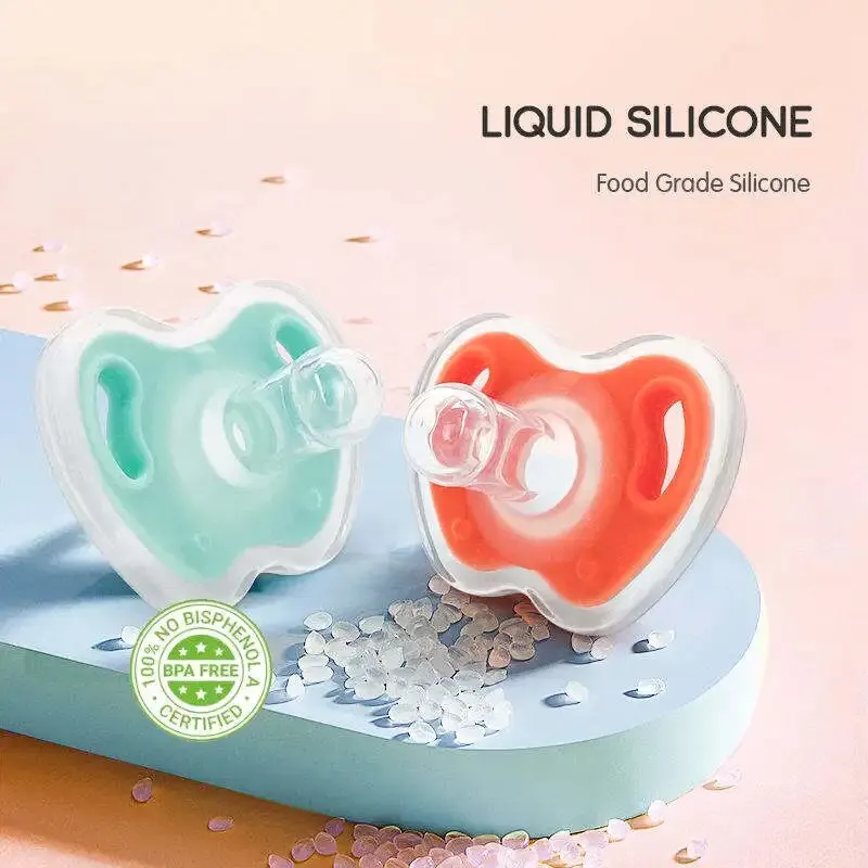 1 Pcs Baby Pacifier For Soothing Nighttime Sleep Breathable Design Multicolor Apple Shape Baby Silicone Accessories