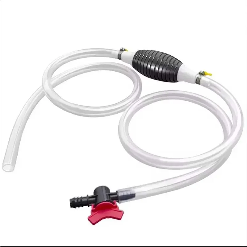 1.5M/2M/3M Car Manual Fuel Tank Oil Suction Pipe Siphon Pump Petrol Diesel Water Oil Liquid Fuel Transfer Pump Oil Absorber