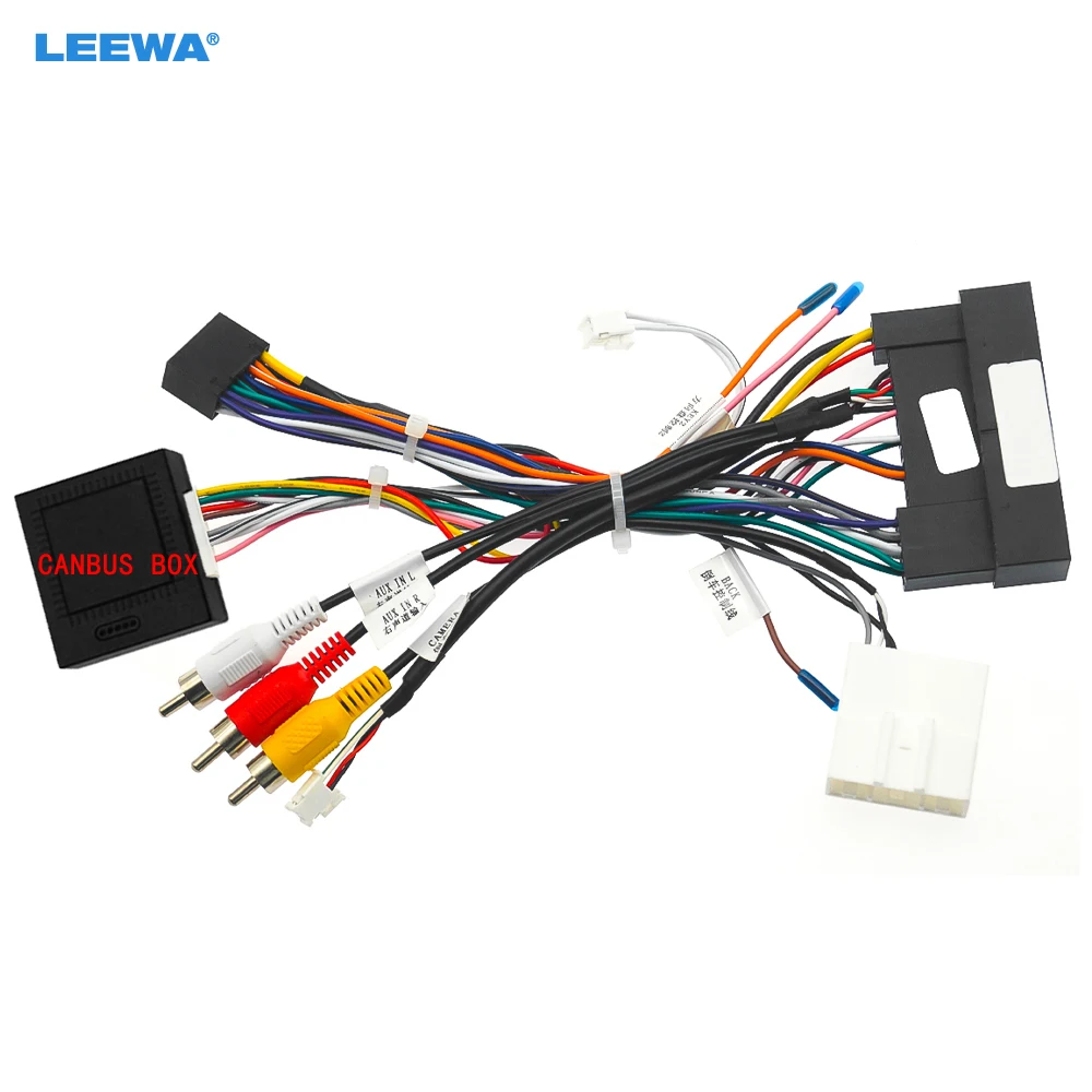 

LEEWA Car Stereo 16Pin Power Wiring Harness Canbus Support Original USB For Hyundai Elantra/SantaFe/IX45/K3/Sportage/Sorento