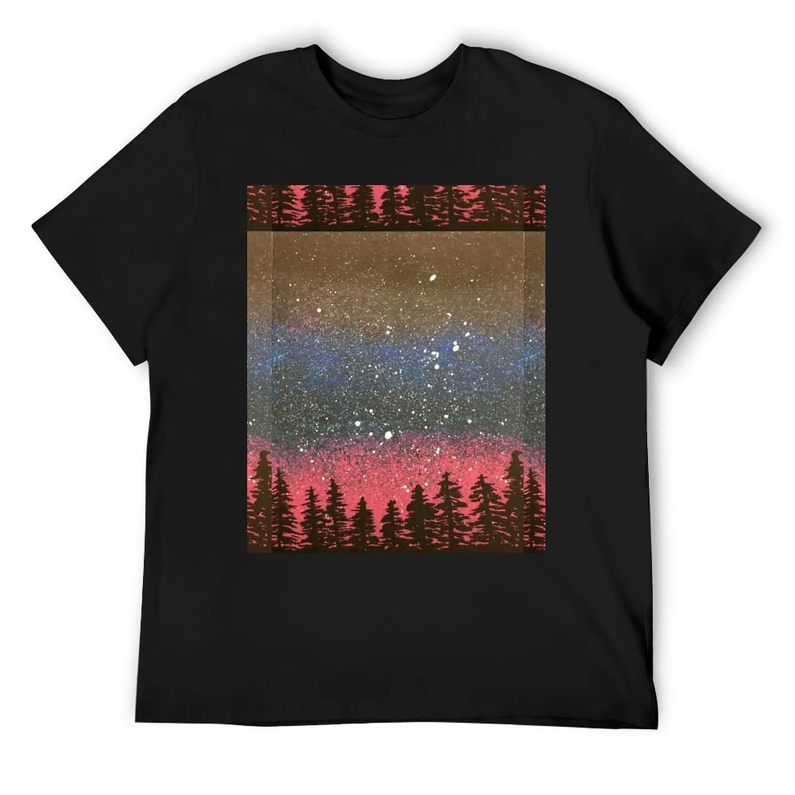 

Galactic Night Sky T-Shirt vintage t shirts customs design your own anime t shirts blue archive plus size men clothing