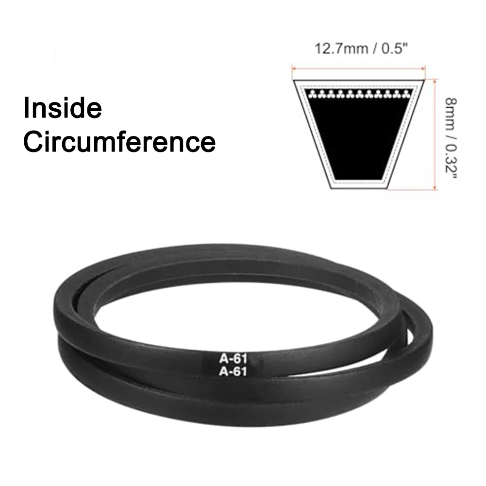 

2pcs A61 4L630 Rubber V-Belt 61'' For Industrial Power Transmission,RMA IP-20 Standard,for Diverse Industrial Applications