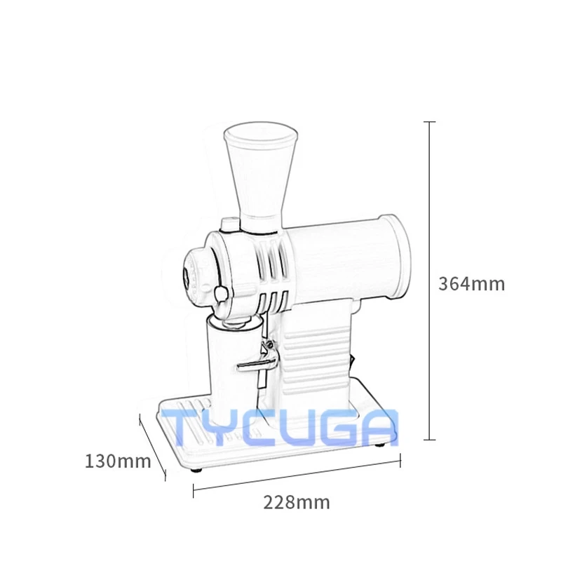 Molinillo de café con dientes de tiburón, molinillo eléctrico comercial, 200W, 10 ajustes de molienda, capacidad de 48g para verter sobre Espresso ﻿ ﻿ ﻿