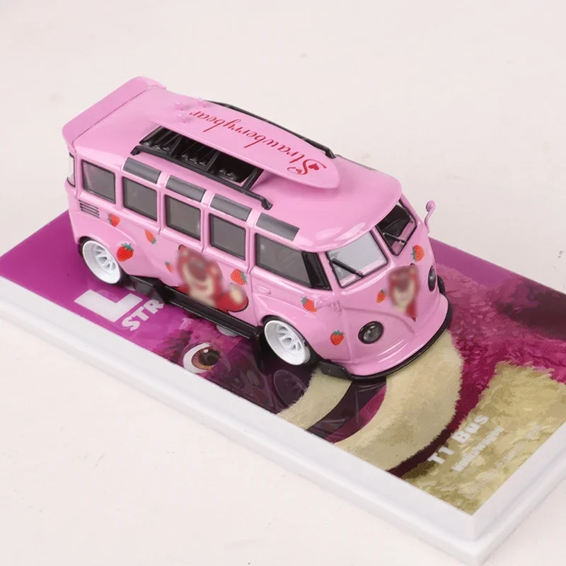 Flame 1:64 Kombi LBWK T1 BUS Painting Diecast Alloy Model Car collector