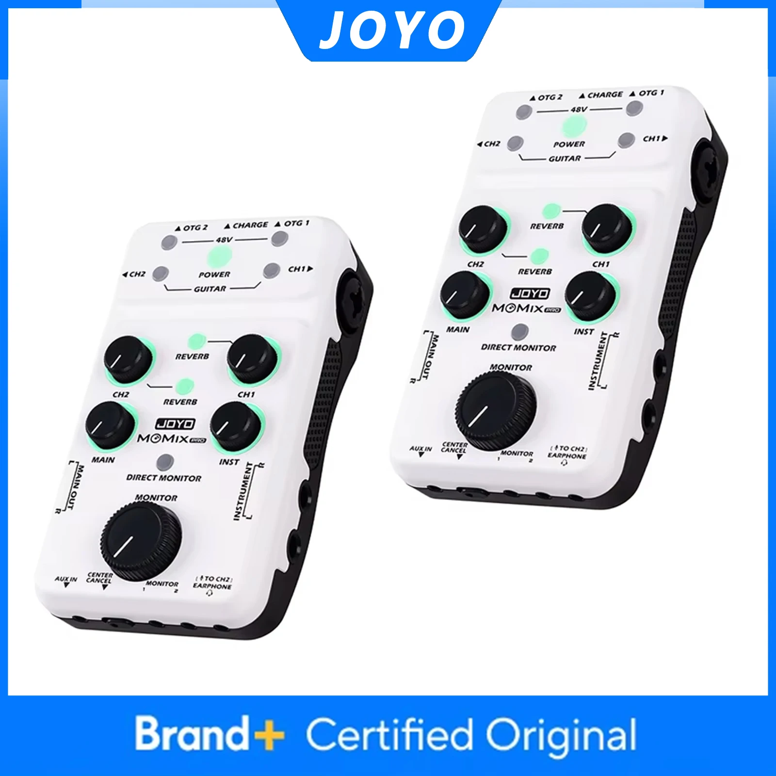 2PCS JOYO MOMIX PRO Sound Card Portable Recording And Live Streaming Audio-to-video Sync Stereo Electric Guitar Audio Mixer