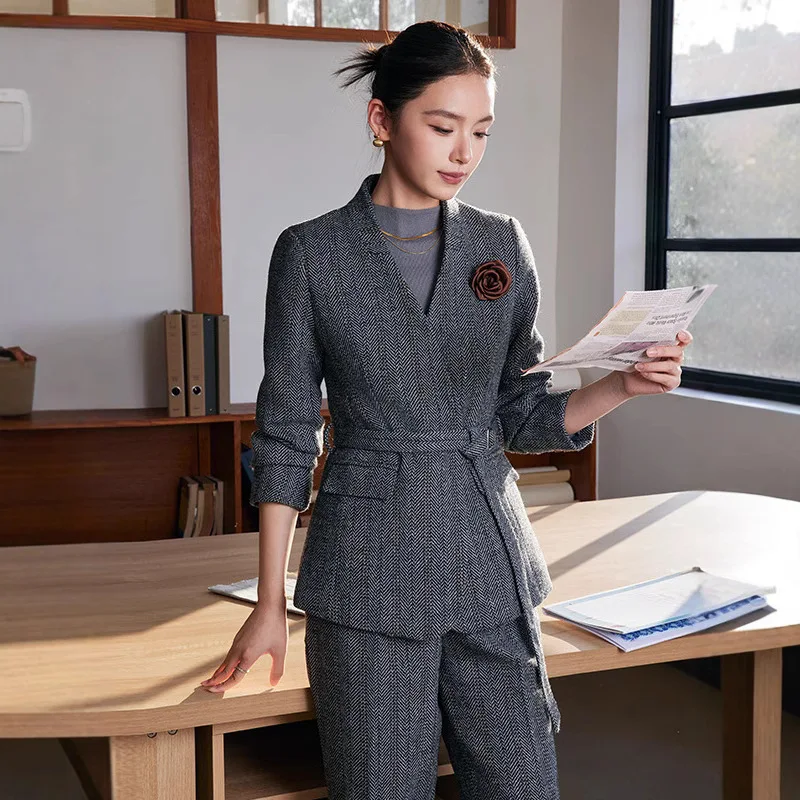 

Professional Blazer for Women, Spring and Autumn New Style, Elegant Design, High-end Fashionable Waist-cinching Suit, Workwear
