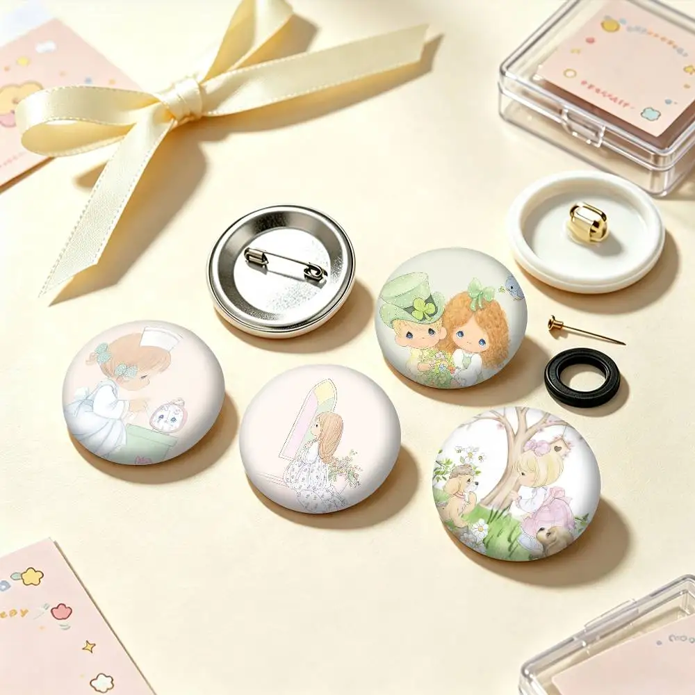 Classic P-Precious MomenT 25mm 32mm 44mm 58mm 75mm Brooches Badges Pins for Accessories Gift