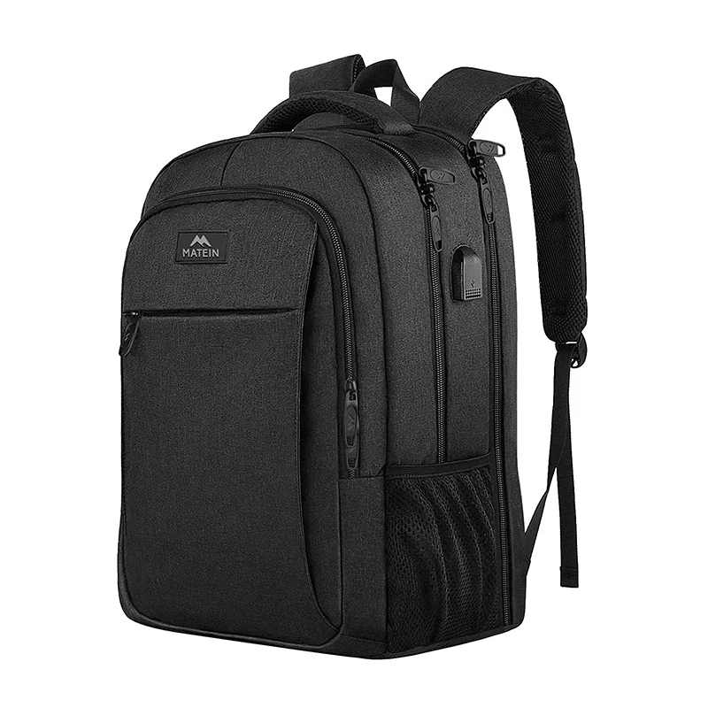 Mochila GRANDE para portátil de 17 pulgadas con puerto de carga USB, bolsa de viaje de negocios antirrobo para Notebook, mochila escolar repelente al agua