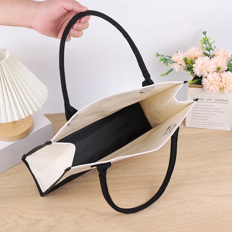Canvas Tote Bag Letter Birthday Wedding Gift Personalized Boutique Business Logo Fashion Big Capacity Shopping Bag Bolsos 2025