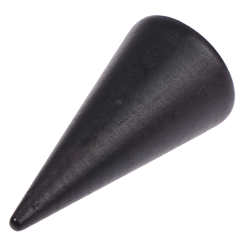 Hot Sale Vintage Black Wooden Ring Holder Display Cone Rack Finger Ring Stand Organizer
