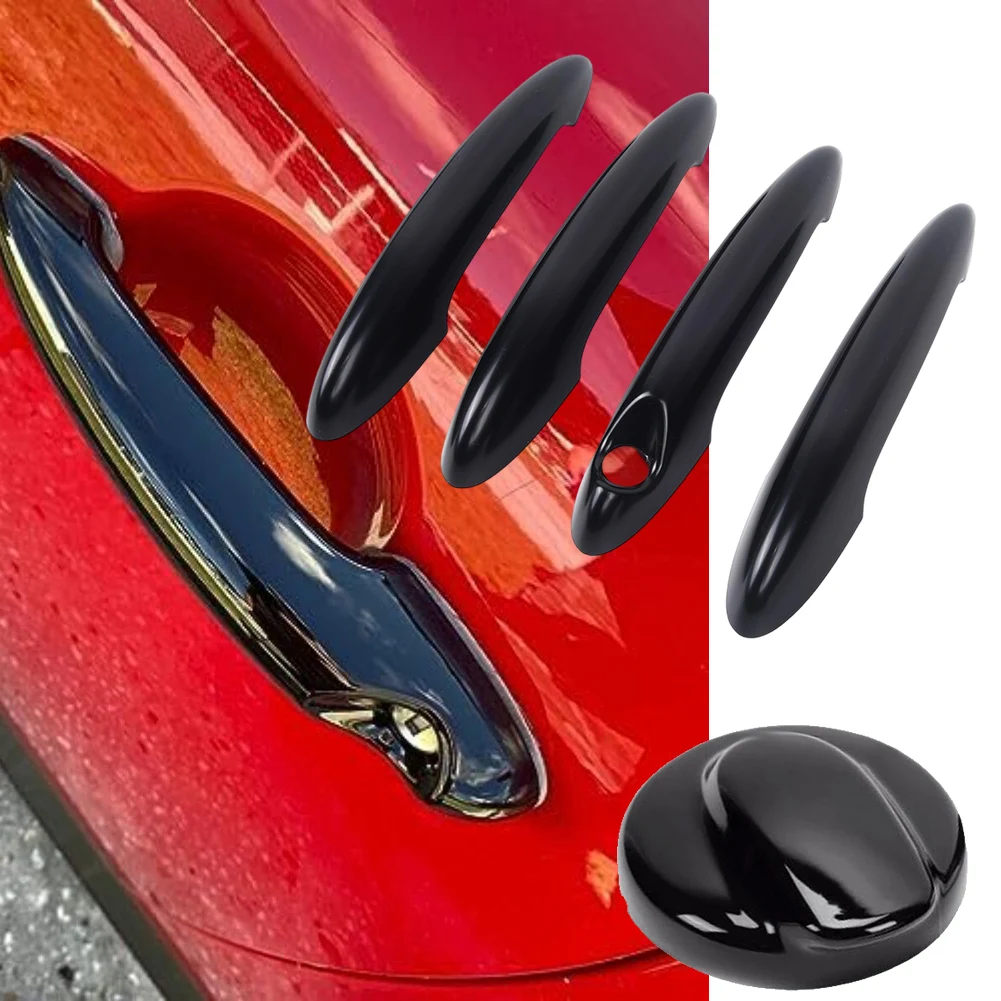 

Enhances Vehicle Aesthetics Fuel Tank Cap Covers Prevents Scratches And Damage Custom Fit Door Handle Covers Glossy Black