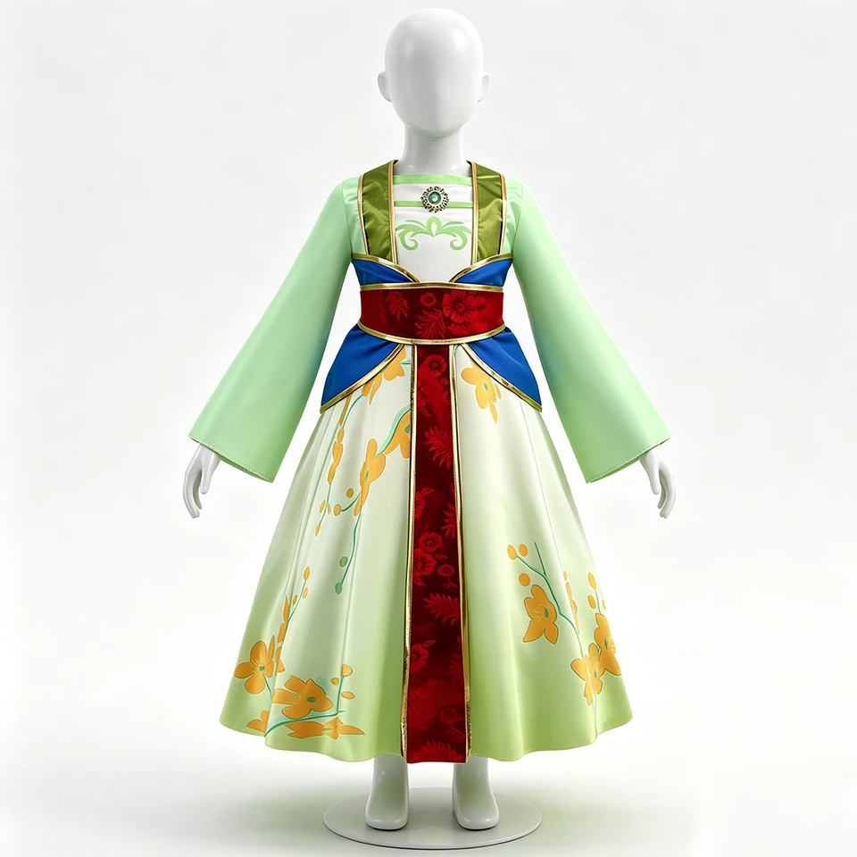 Hero Princess Mulan Kids Clothes Halloween Cosplay Chinese Traditional Hanfu Children Costume Carnival School Party Girls Outfit