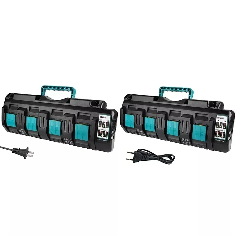 

DC18SF 4-Port 14.4V 18V 4X3A Li-Ion Battery Charger For Makita BL1820 BL1830 BL1850 BL1430 Power Tools