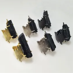 1 Pcs Natural Tourmaline Ring with Golden, Silver & Gun-Black Plated Four - Claw Inlay Jewelry For Valentine's Day Gift RG101