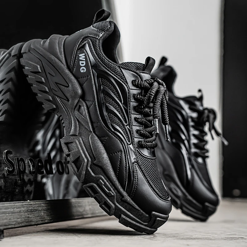

Raised running shoes with thick soles for men, non-slip and durable sports and casual shoes, new spring 2025 style.